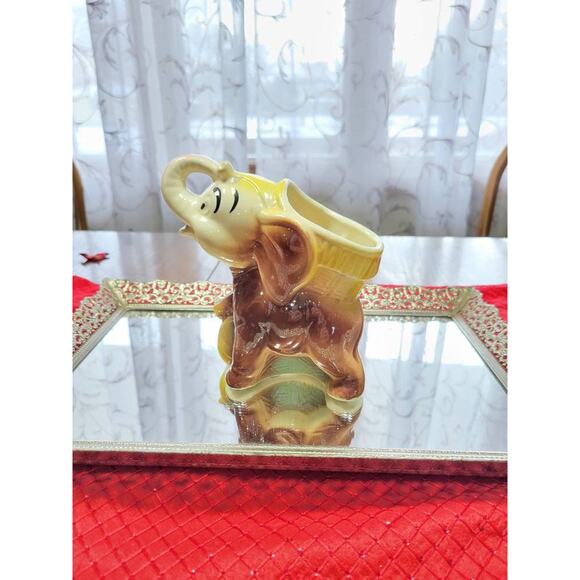 Vintage Circus Elephant Planter, Royal Copley Succulent Planter - Picture 1 of 5